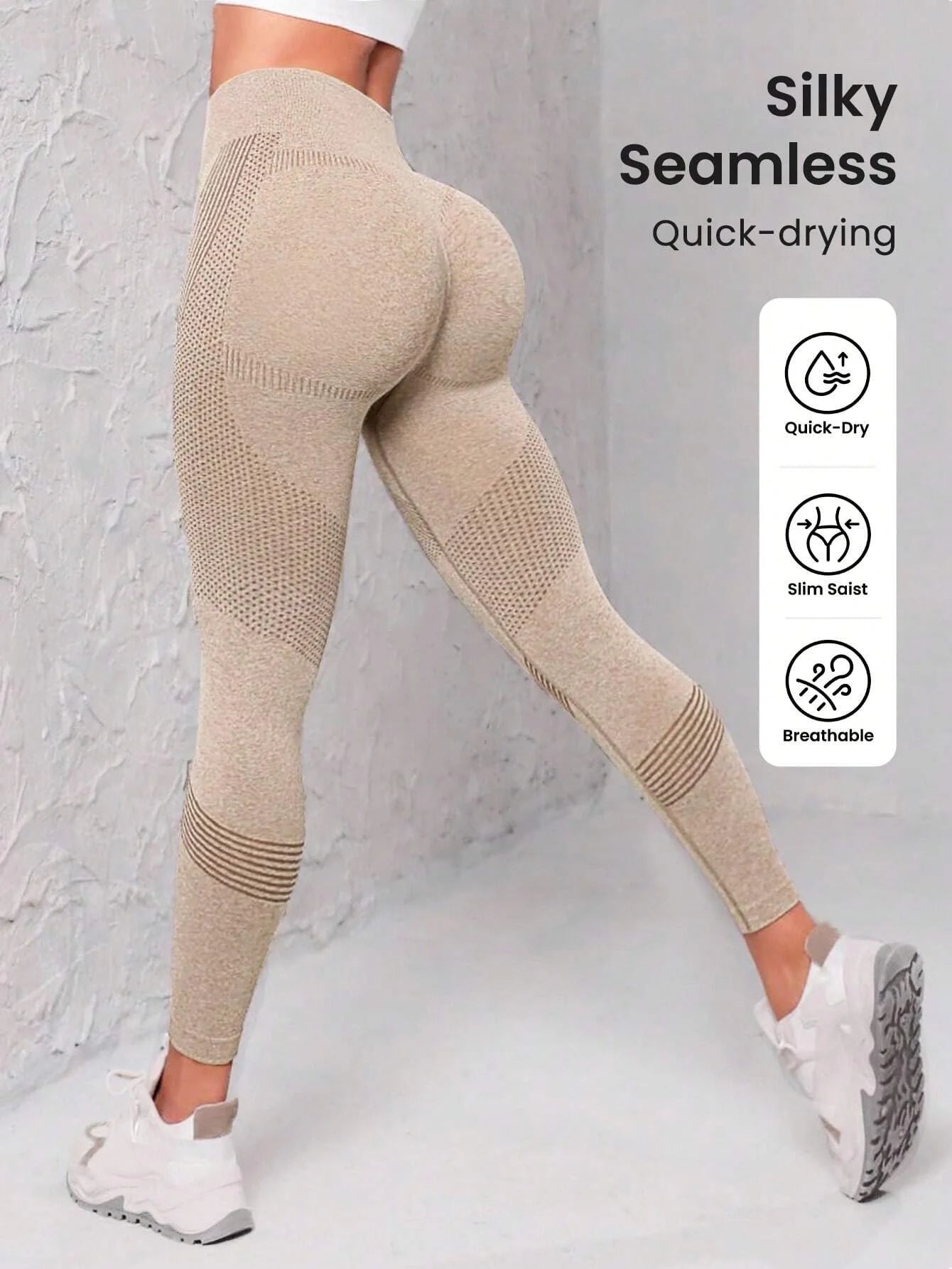 Seamless Waist Band Sports Leggings